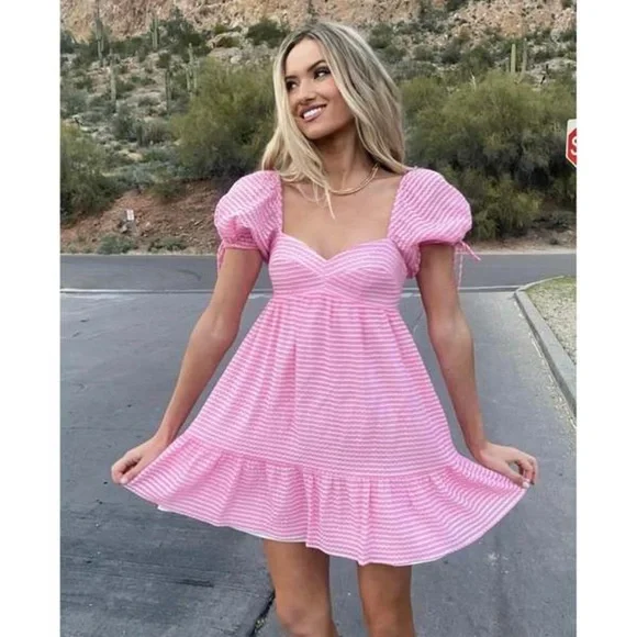 Amanda Uprichard Sicily Dress in Piquette Pink - Picture 2 of 16